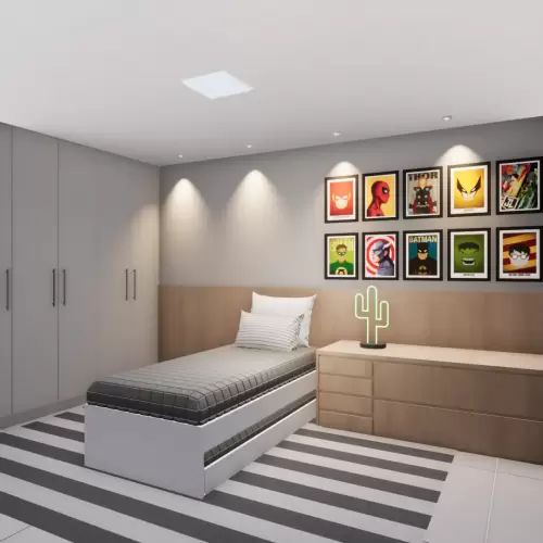 Quarto infantil masculino.*Projeto feito em parceria com o arquiteto Tadeu Barbosa.