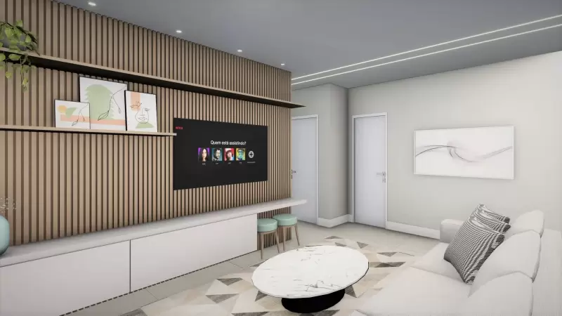 Sala de estar *Projeto feito em parceria com o arquiteto Tadeu Barbosa