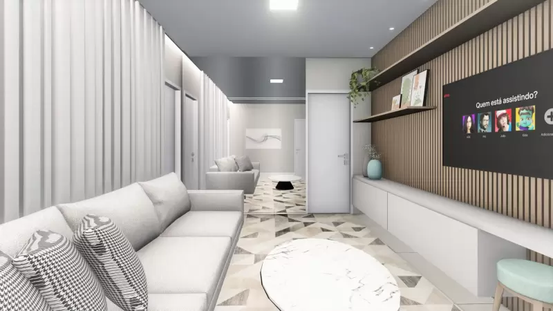 Sala de estar *Projeto feito em parceria com o arquiteto Tadeu Barbosa