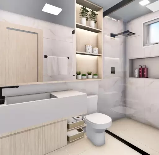 Banheiro*Projeto em parceria com o arquiteto Tadeu Barbosa.
