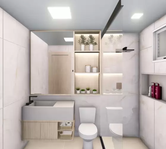 Banheiro*Projeto em parceria com o arquiteto Tadeu Barbosa.