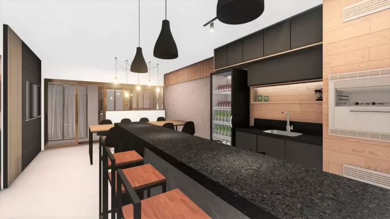 Área gourmet.*projeto feito em parceria com o arquiteto Tadeu Barbosa.