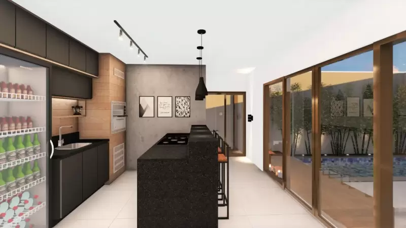 Área gourmet.*projeto feito em parceria com o arquiteto Tadeu Barbosa.