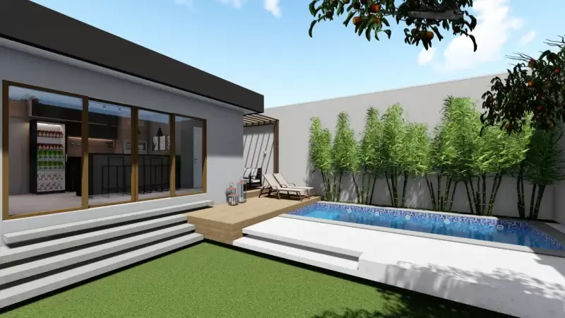 Área externa/lazer*projeto feito em parceria com o arquiteto Tadeu Barbosa.