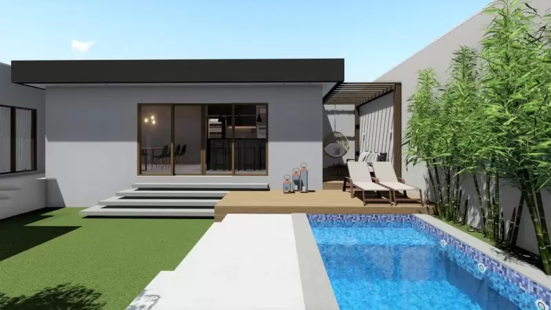 Área externa/lazer*projeto feito em parceria com o arquiteto Tadeu Barbosa.